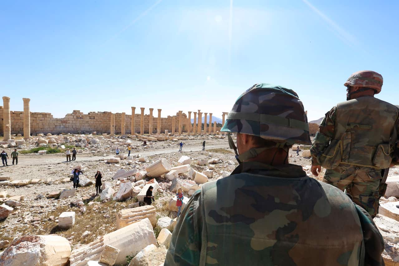 Mideast Syria Palmyra Glance