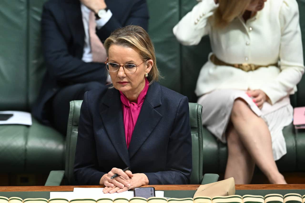 A middle aged white woman wearing glasses and a dark blazer