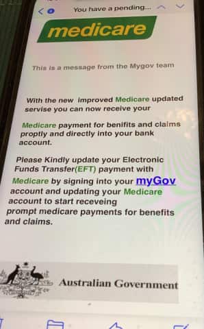 Medicare payment details scam