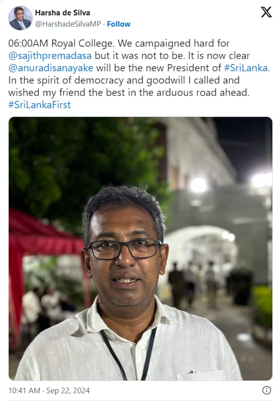 Harsha De Silva X message.png