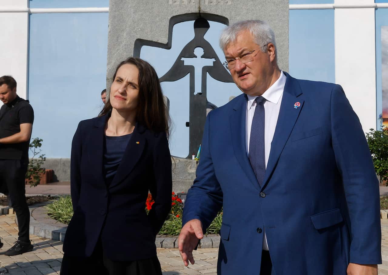 Romania's Foreign Minister Oana Toiu visits Ukraine