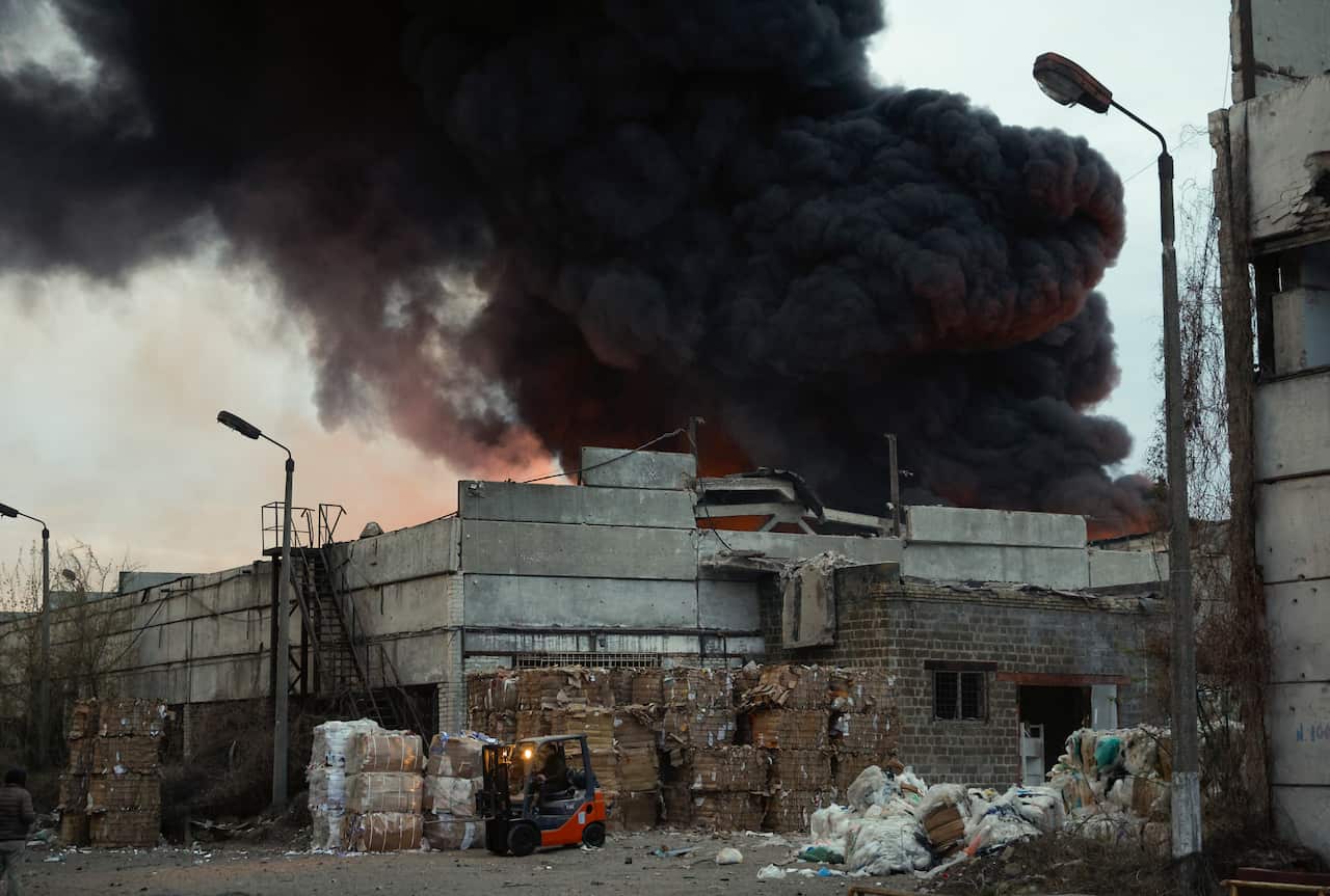 Aftermath of the combined overnight Russian attack on Ukraine 