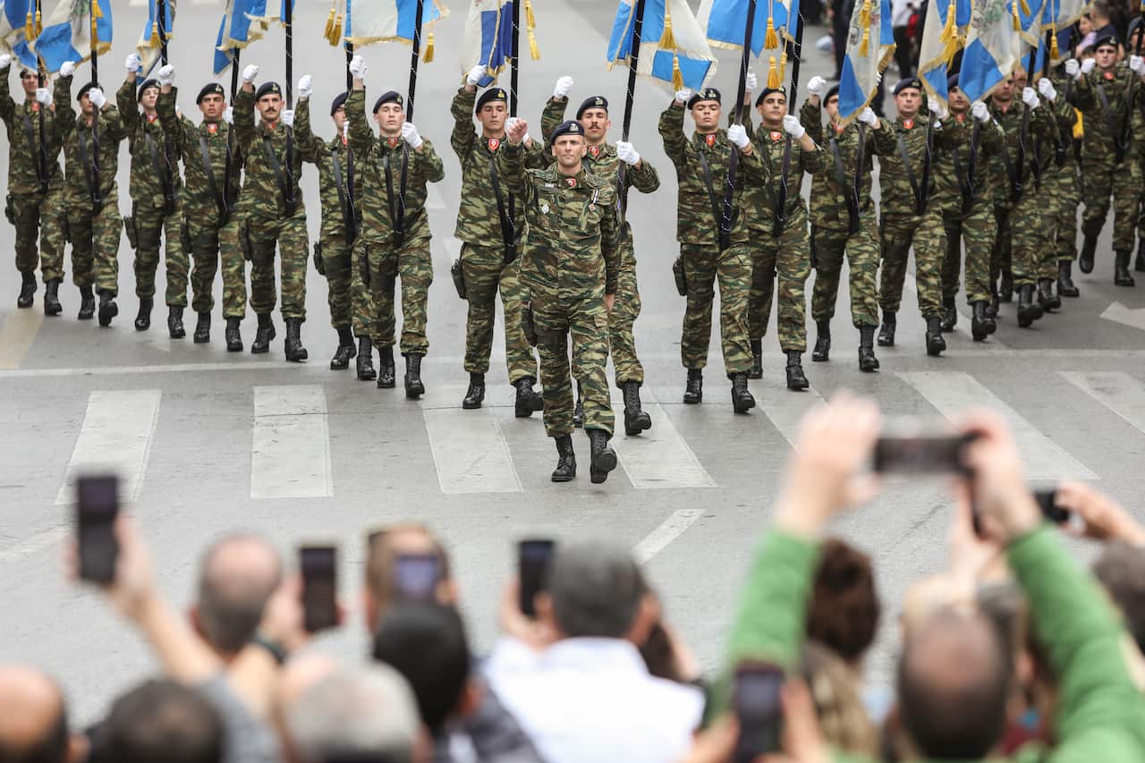 Military parade marks Independence Day in Athens