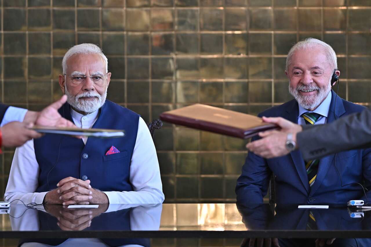Brazil's Lula welcomes Indian President Modi in Brasilia 