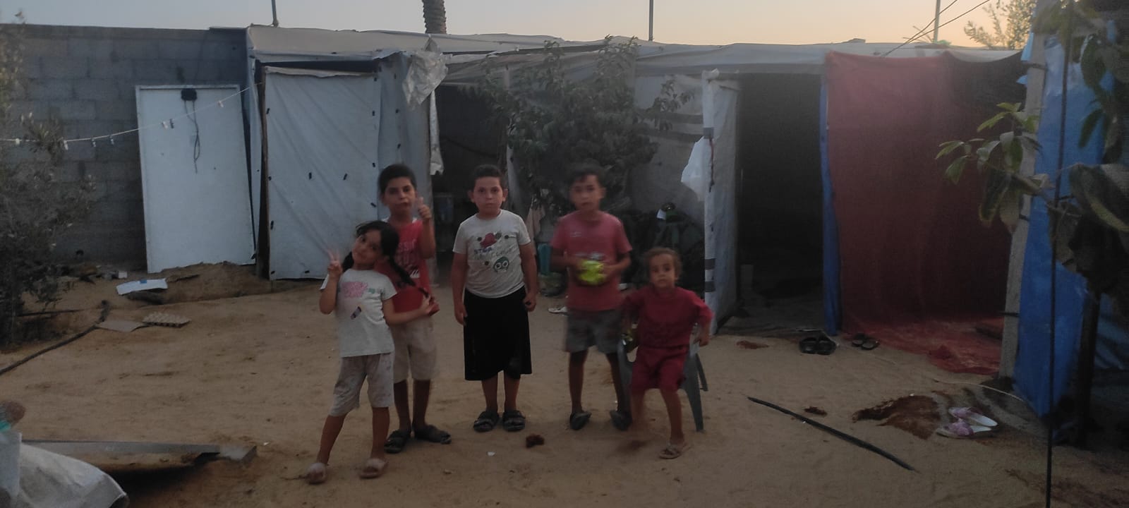 Saqa Family in tent camp