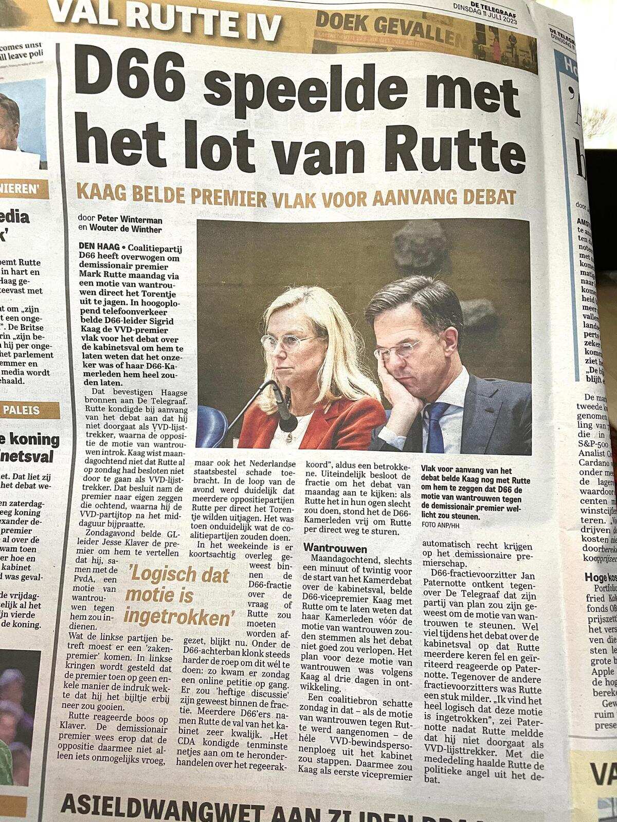 Krant De Telegraaf 