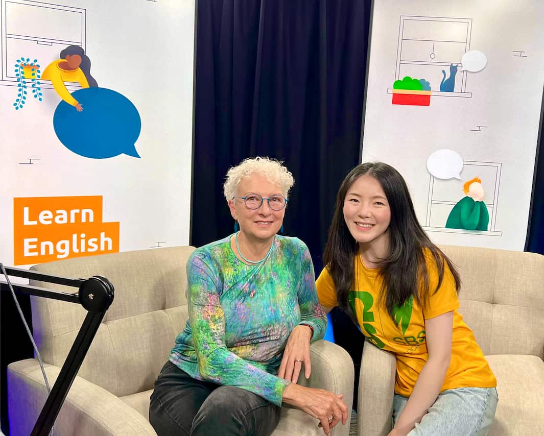 Professor Lynda Yates and Dory (Learn English producer)