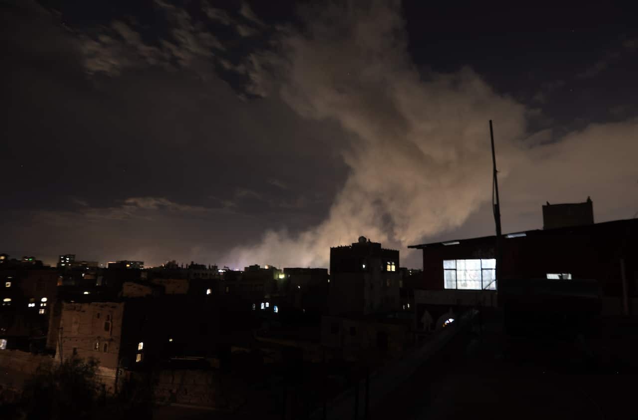 Airstrikes target Sana'a