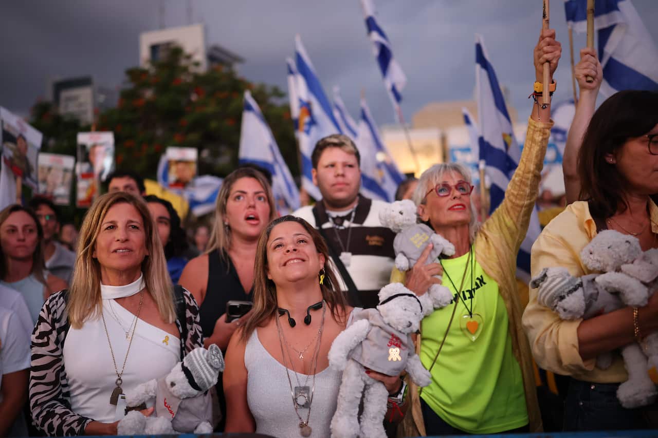 Israelis gather as hostages held by Hamas set to be released 