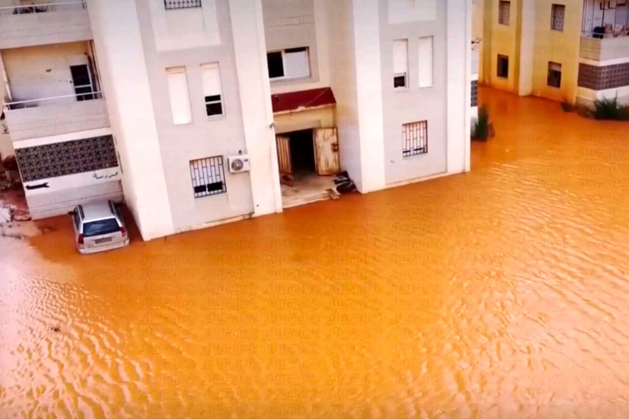 CORRECTION Libya Floods