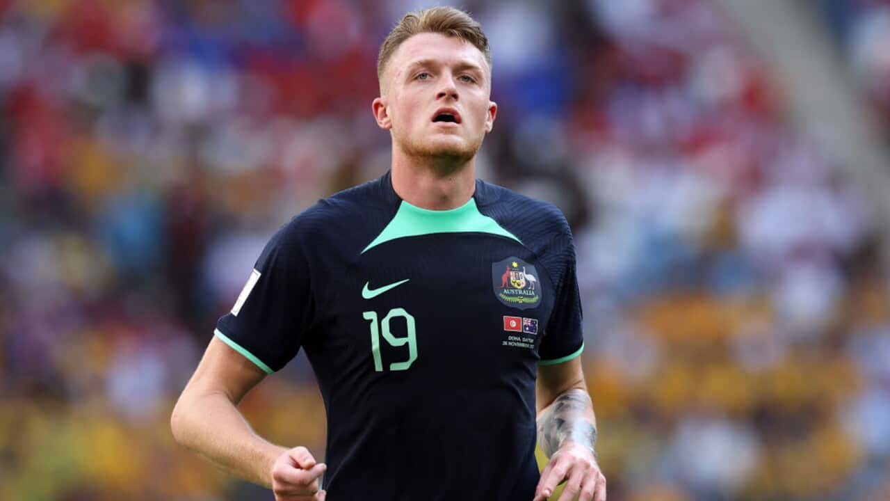 Harry Souttar during a Socceroos match