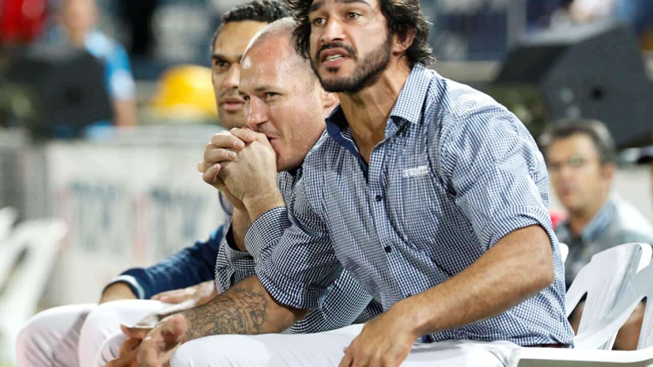 Injured Cowboys Matthew Scott and Johnathan Thurston