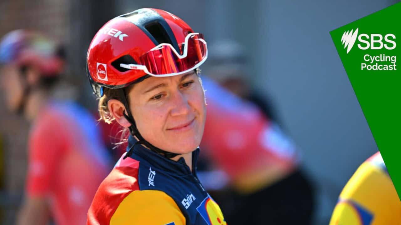 Lauretta Hanson of Australia and Team Lidl - Trek prior to the 4th Dwars door het Hageland 2024, Women´s Elite a 128.3km stage from Aarschot to Diest / #UCIWWT / on June 08, 2024 in Aarschot, Belgium. (Photo by Luc Claessen/Getty Images)