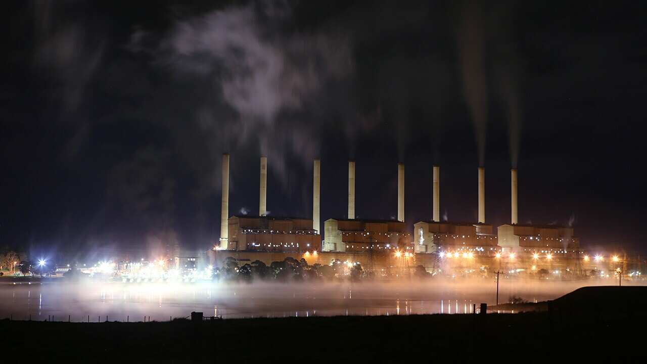 Night time image of Hazelwood Power Station