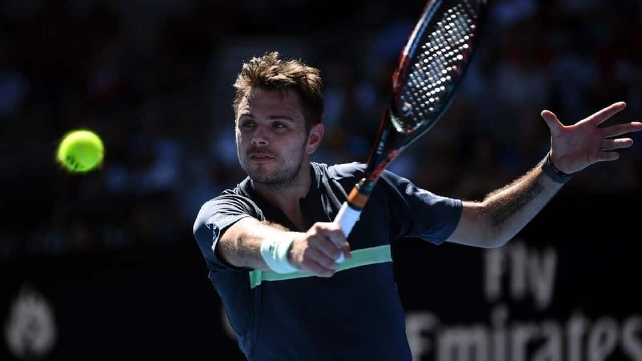 Stan Wawrinka at Melbnourne Park