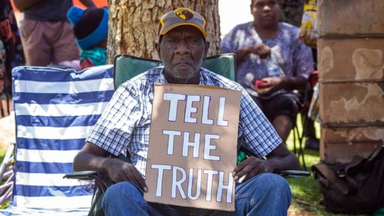 Quentin Walker Jurrah, whose grandson Kumanjayi Walker was killed on Saturday.