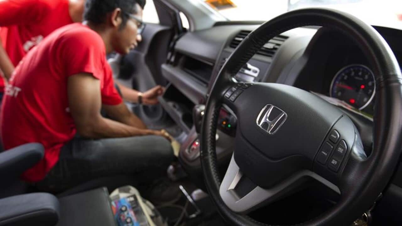 air bag being replaced