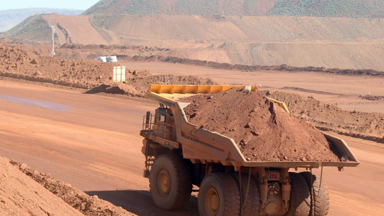 A haulage truck at the Rio Tinto West Angelas iron ore mine