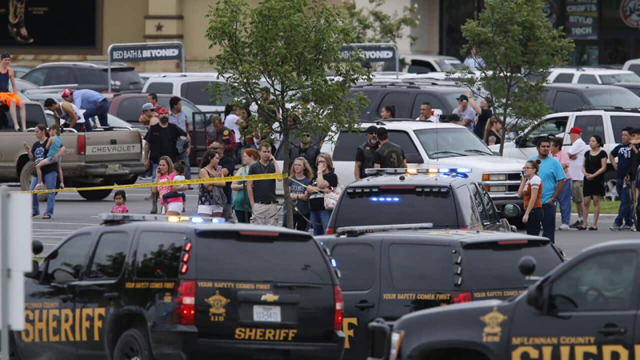 Police outside a crime scene in Texas