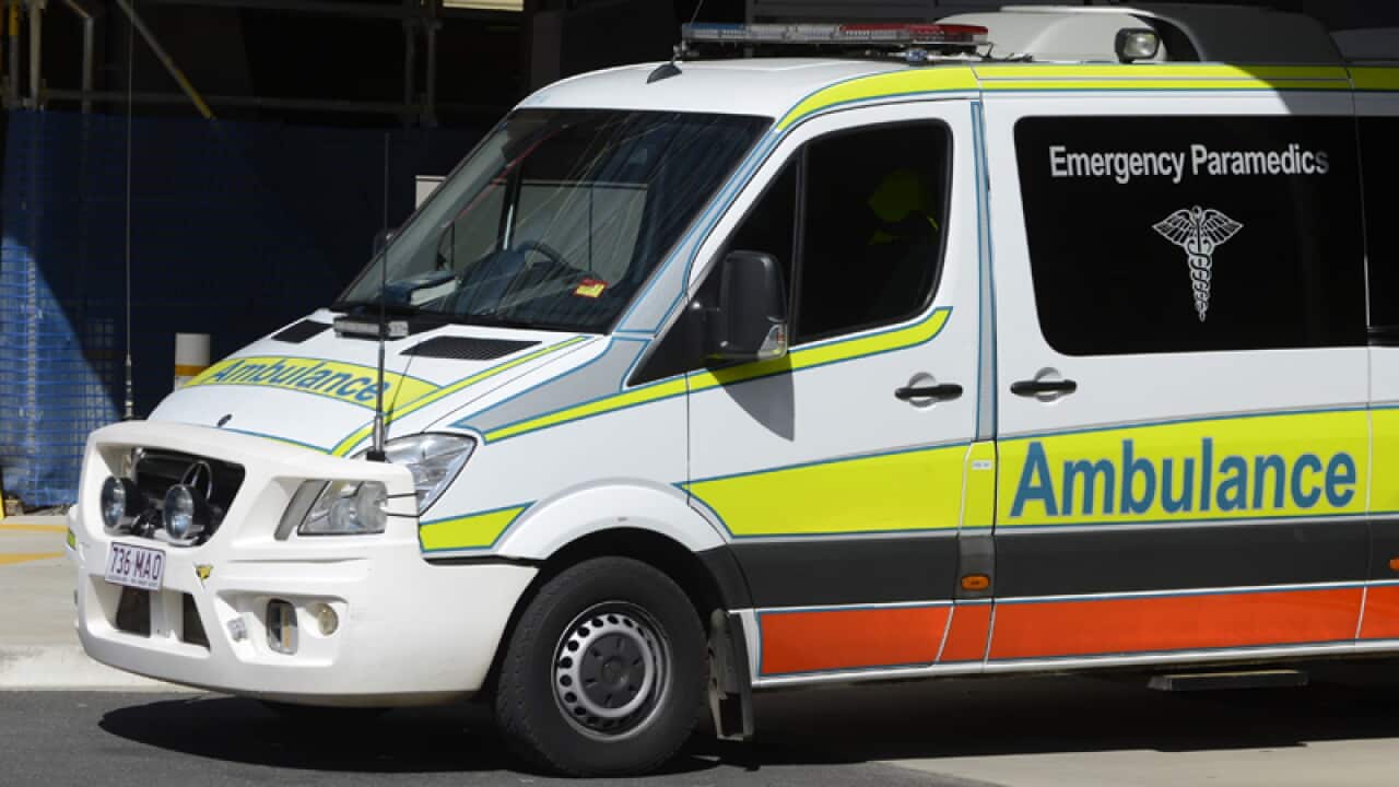 An ambulance at the Emergency Department