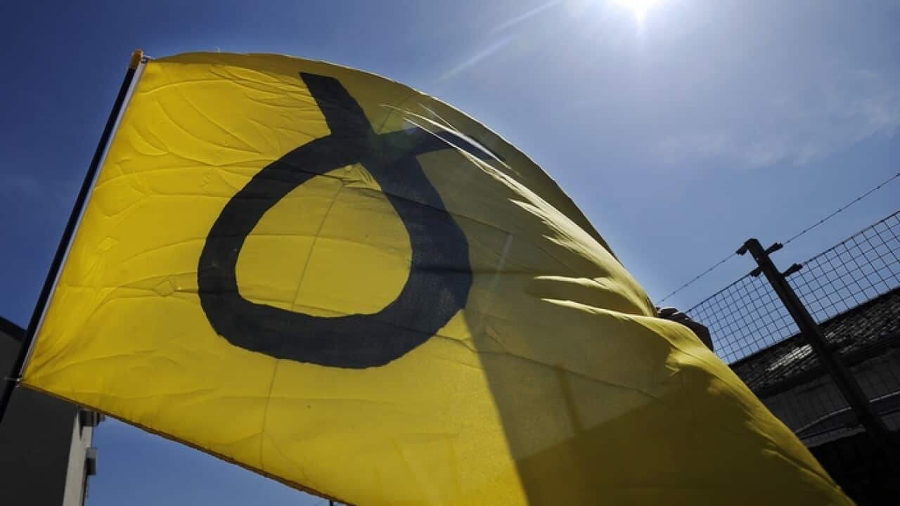 Flag-waving Scottish National Party supporters
