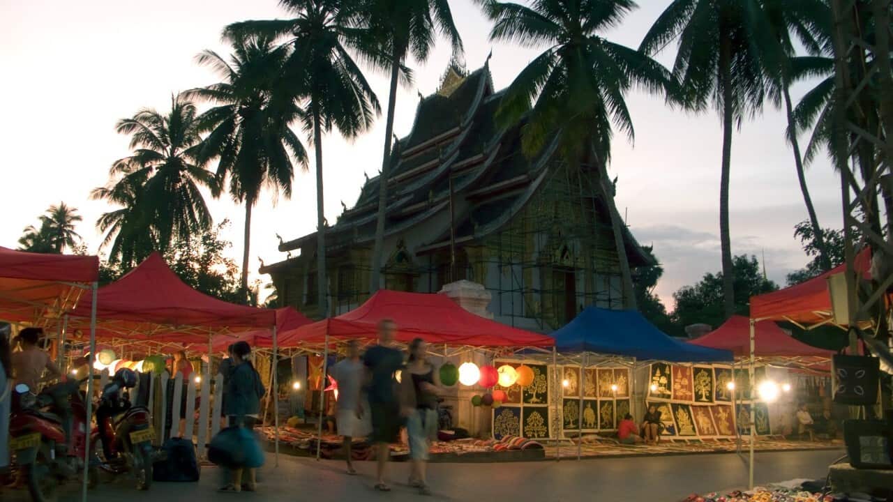 Night market old quarter Luang Prabang, Laos (Andrew Woodley - Education Images - Universal Images Group via Getty Images)