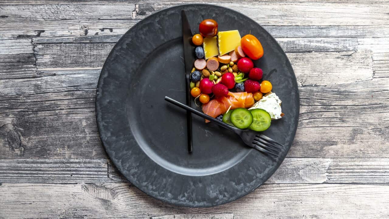 variety of food on round plate, intermittent fasting