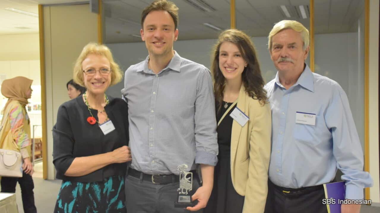 Daniel Peterson with his family at NAILA 2017 Awards night, Melb 10th Nov.