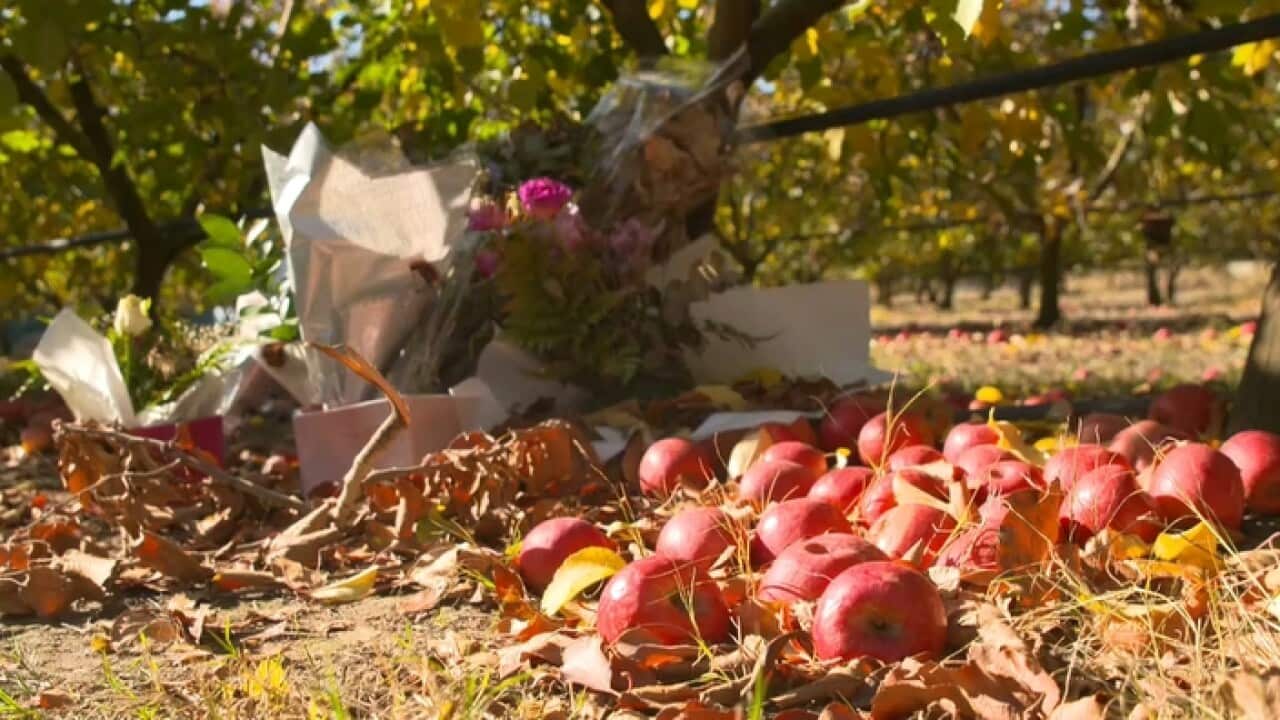 A makeshift memorial for Jone Roqica