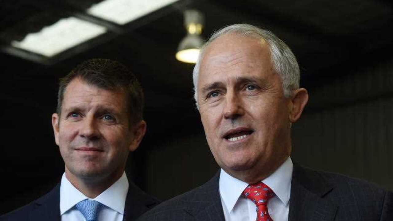Prime Minister Malcolm Turnbull (right) and NSW Premier Mike Baird
