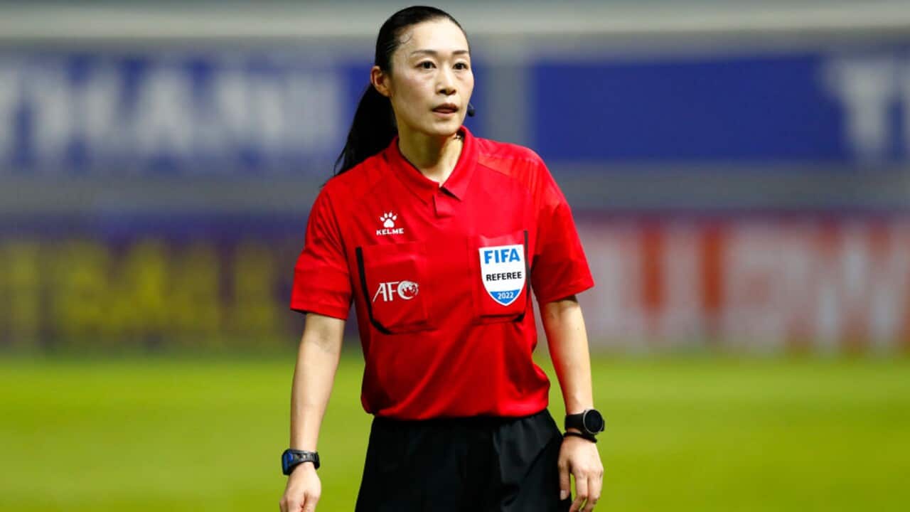 Referee Yoshimi Yamashita during an AFC Champions League match