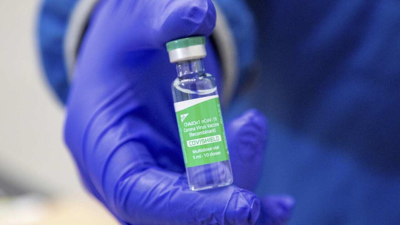 A vial of the AstraZeneca COVID-19 vaccine is seen. The jab will be rolled out in SA from Friday.