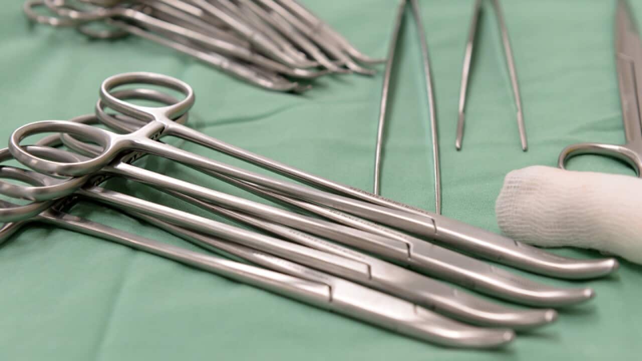 Surgical tools at a hospital