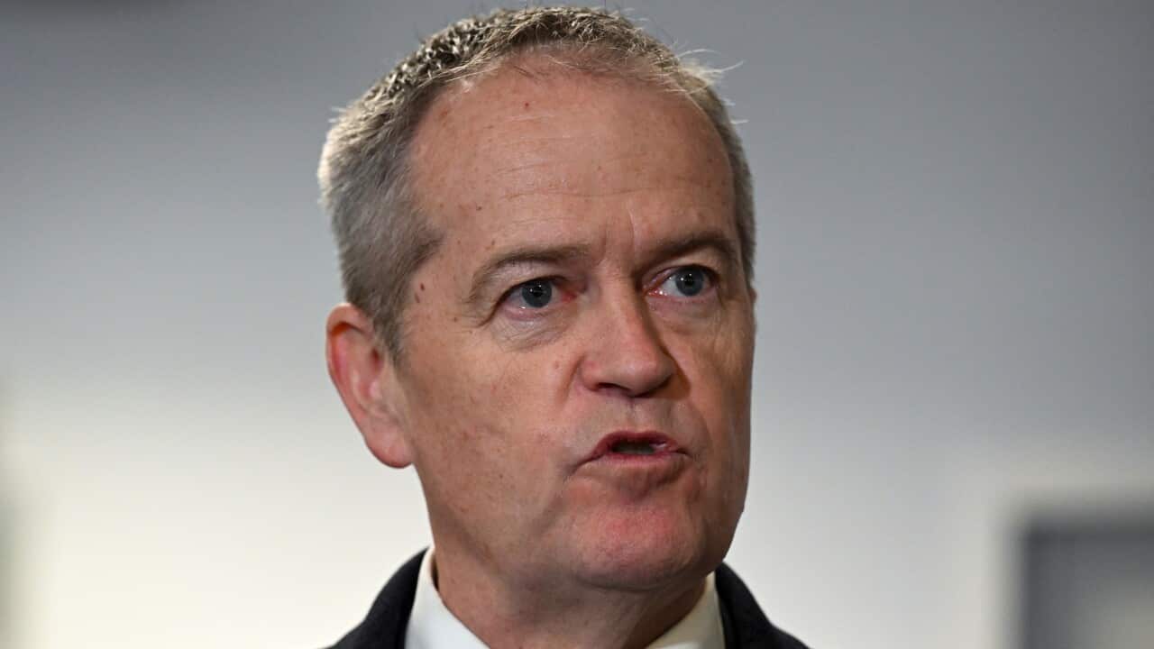 Bill Shorten speaks at a press conference.