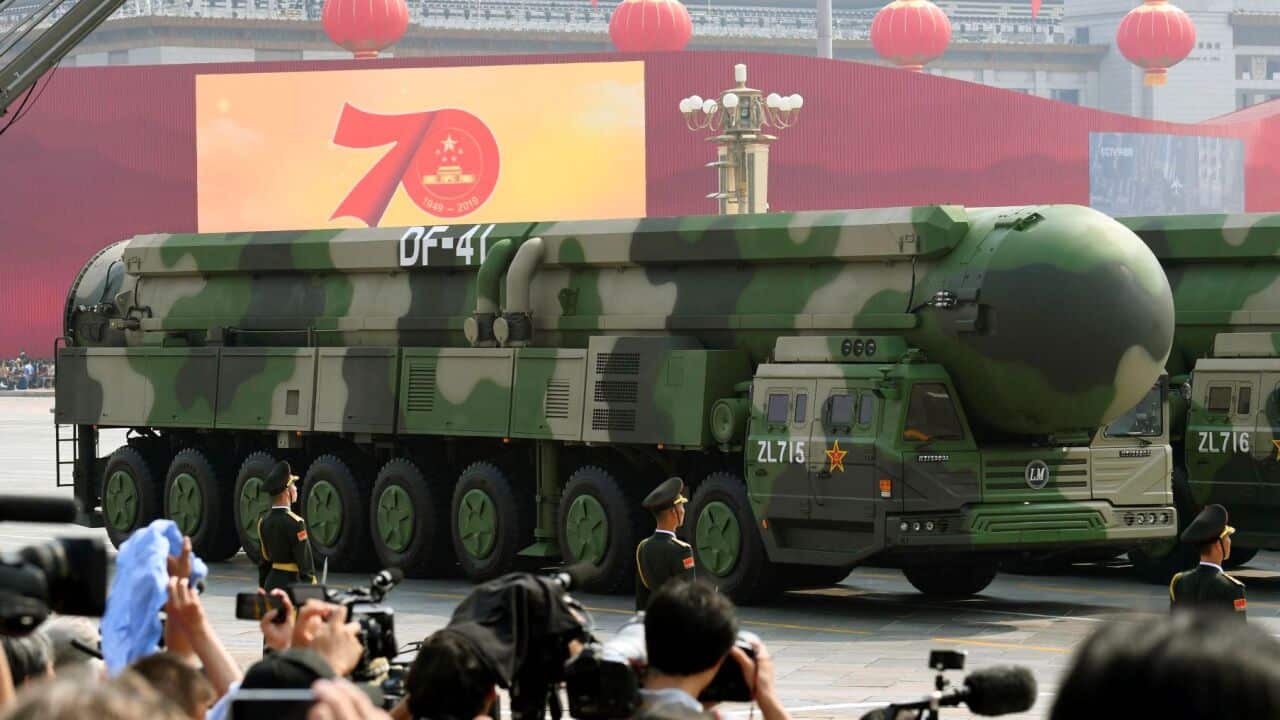 China's nuclear capable intercontinental ballistic missile, the Dongfeng 41.1