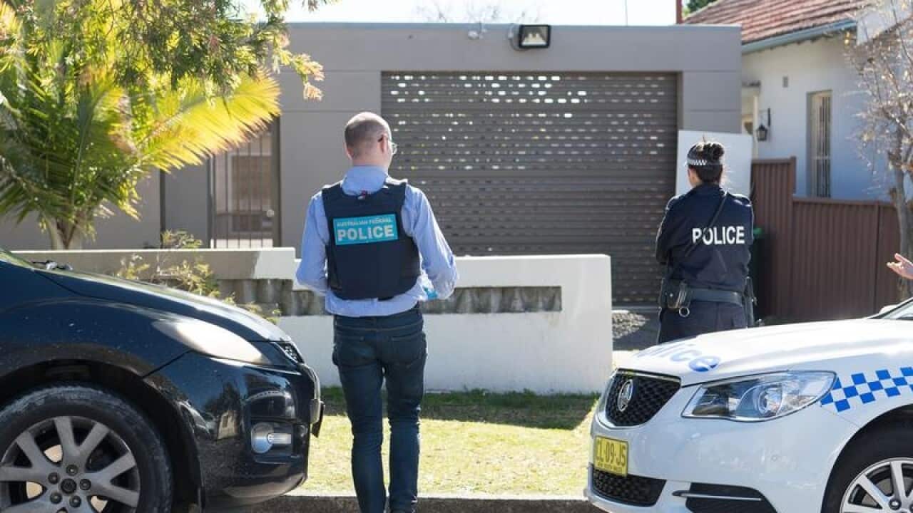 Police at a crime scene in Punchbowl, Sydney