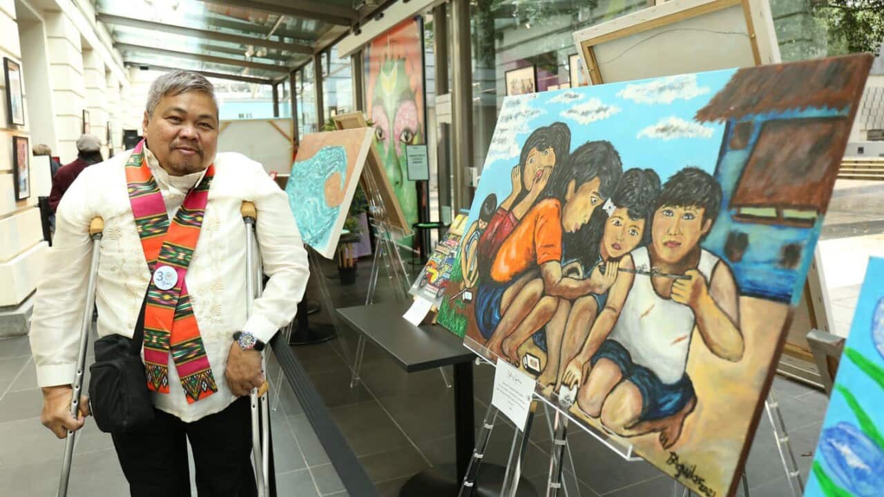Ponciano Aguilar artworks exhibited at the Immigration Museum in Melbourne