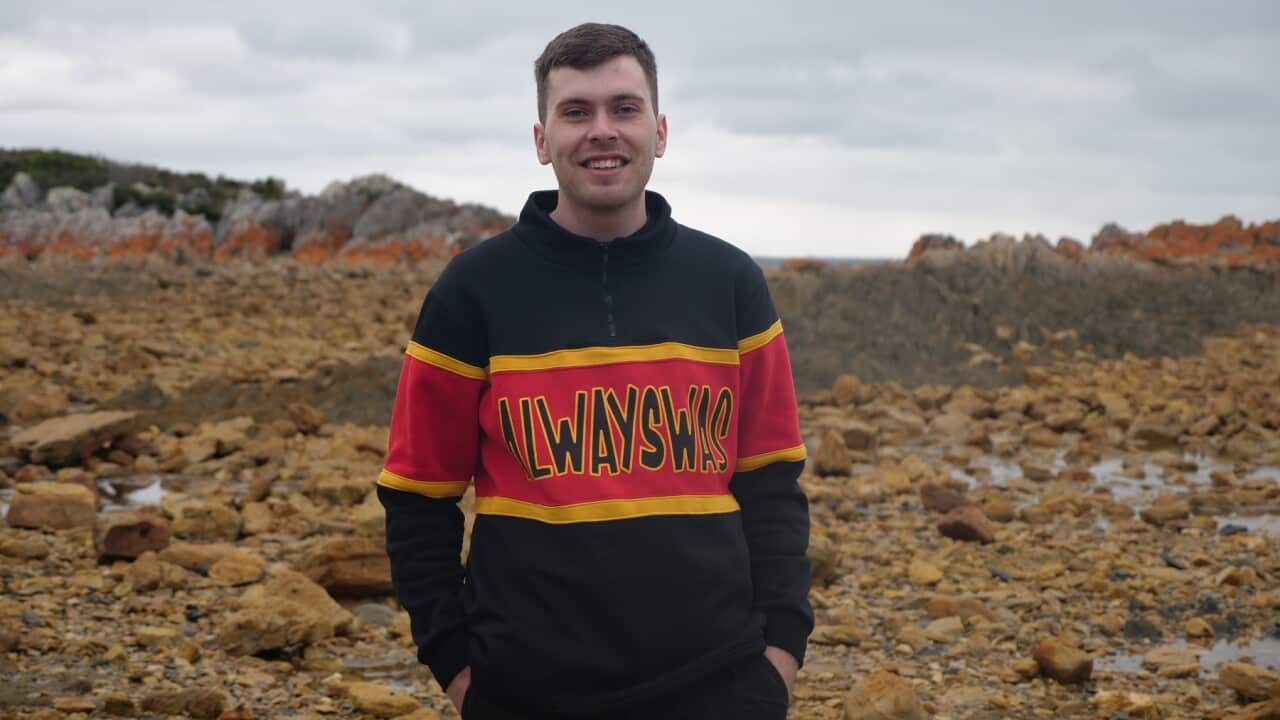 Tasmanian artist Caleb Nicholls-Mansell