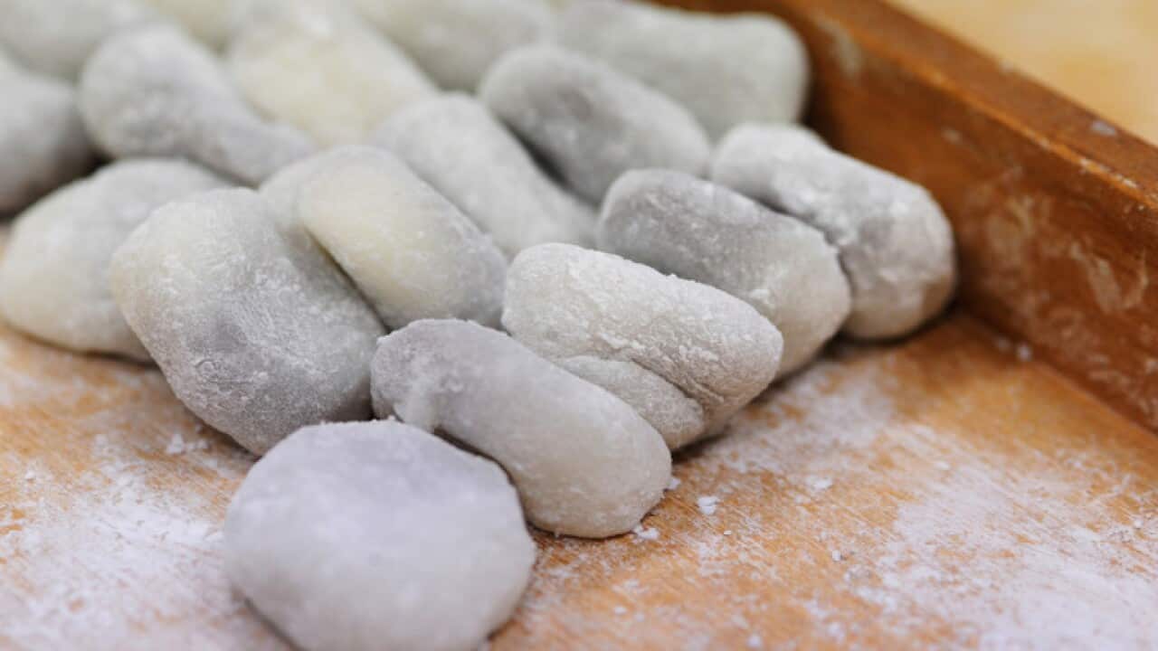 Japanese rice cakes called mochi.