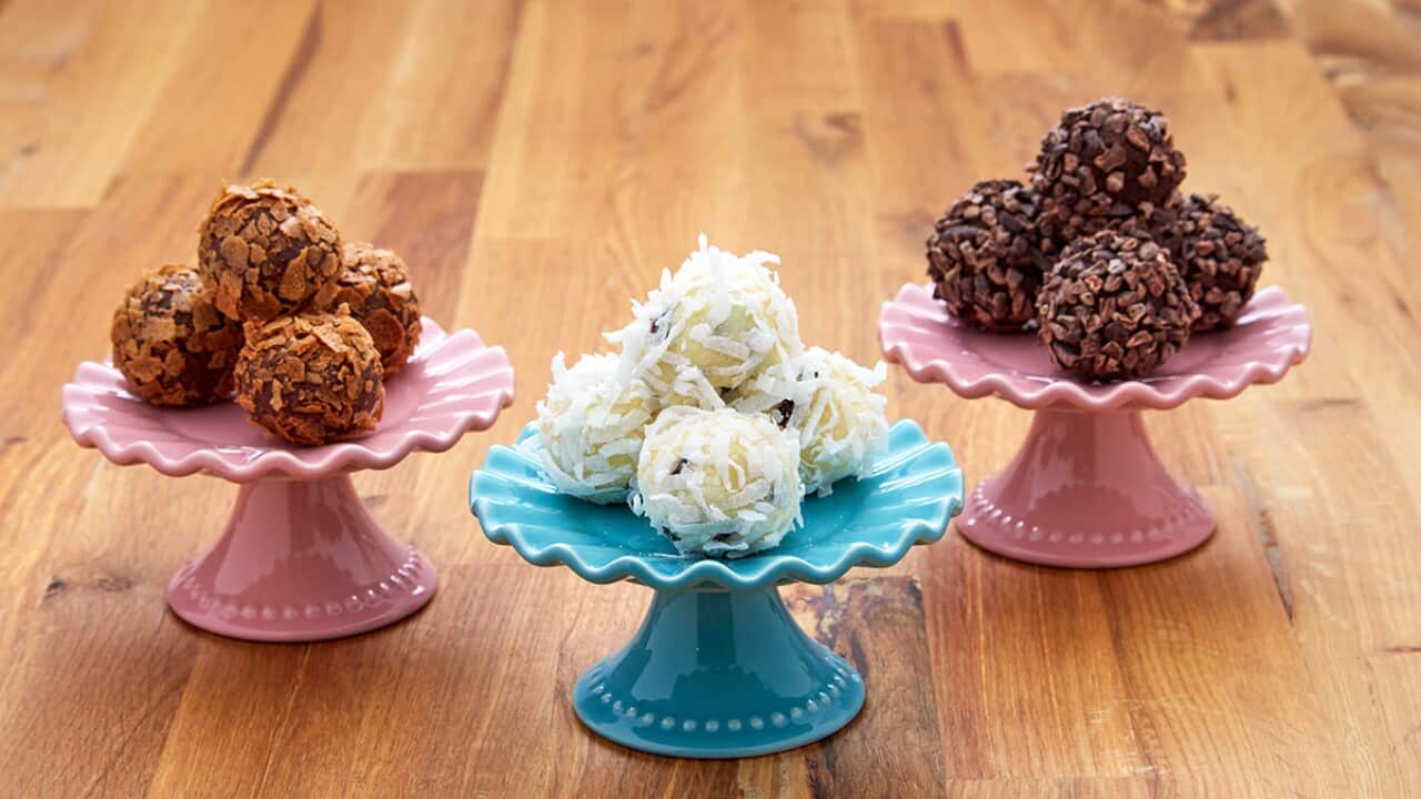 Chocolate fruit truffles three ways