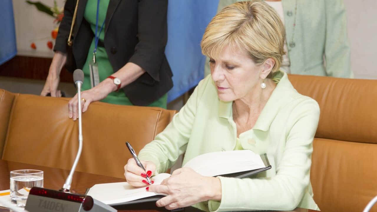 Australian Minister for Foreign Affairs Julie Bishop at the Sustainable Development Summit in New York
