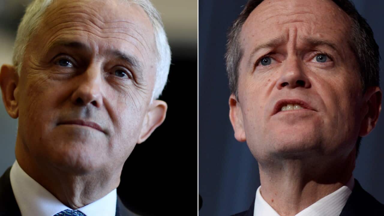 Malcolm Turnbull (L) and Bill Shorten