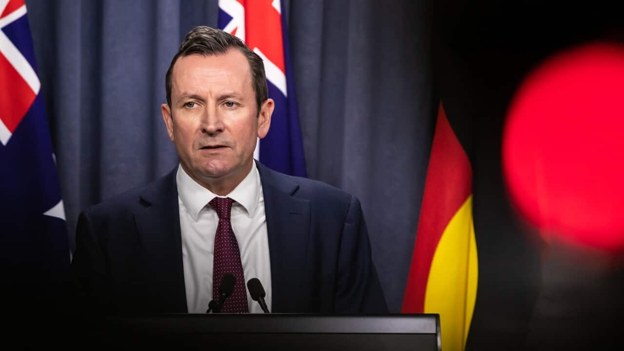 WA Premier Mark McGowan speaks during an announcement in Perth.