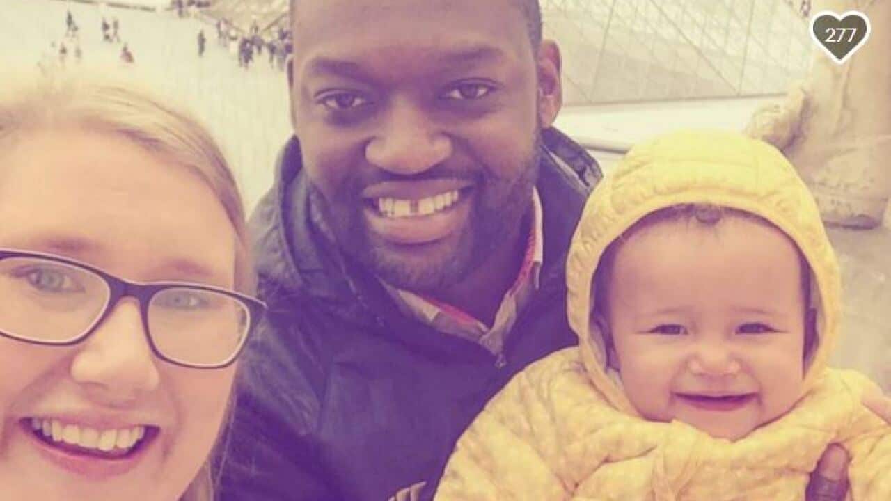 Claire Penno and her daughter Anaishe died in the crash. Her husband Emmanual Ngoni Mpofu (C) survived.