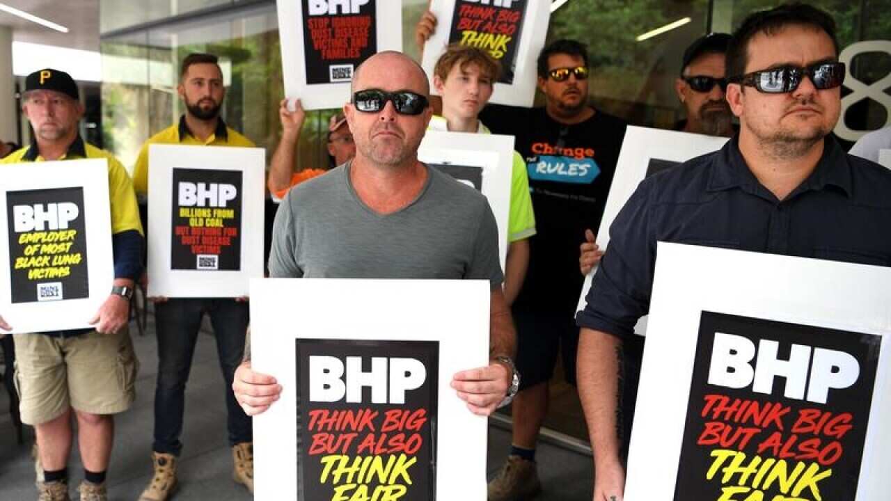 Victims group protesters