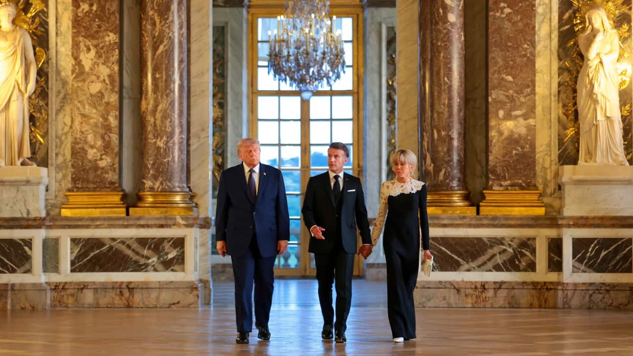 President Trump Dines With Macron At Versailles Following G7 Summit