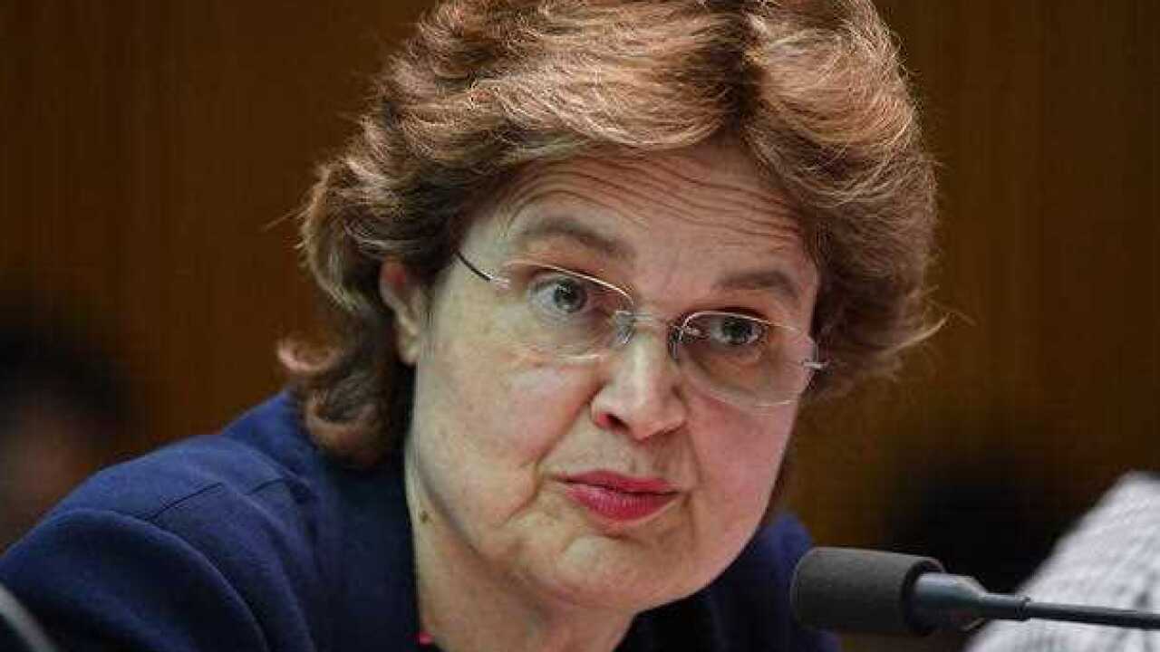 Secretary of the Department of Foreign Affairs and Trade DFAT Frances Adamson appears before a Senate Estimates hearing.