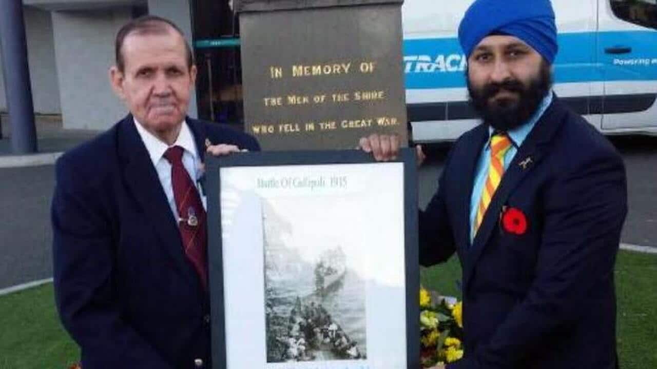 Manu Singh with Mr John O'Brien, Secretary, RSL – Blacktown