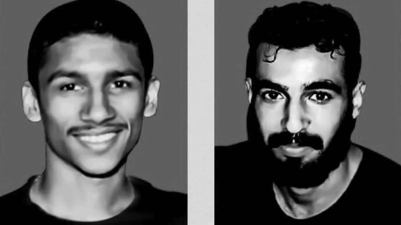 Ahmed al-Malali, 24, and Ali al-Arab, 25.