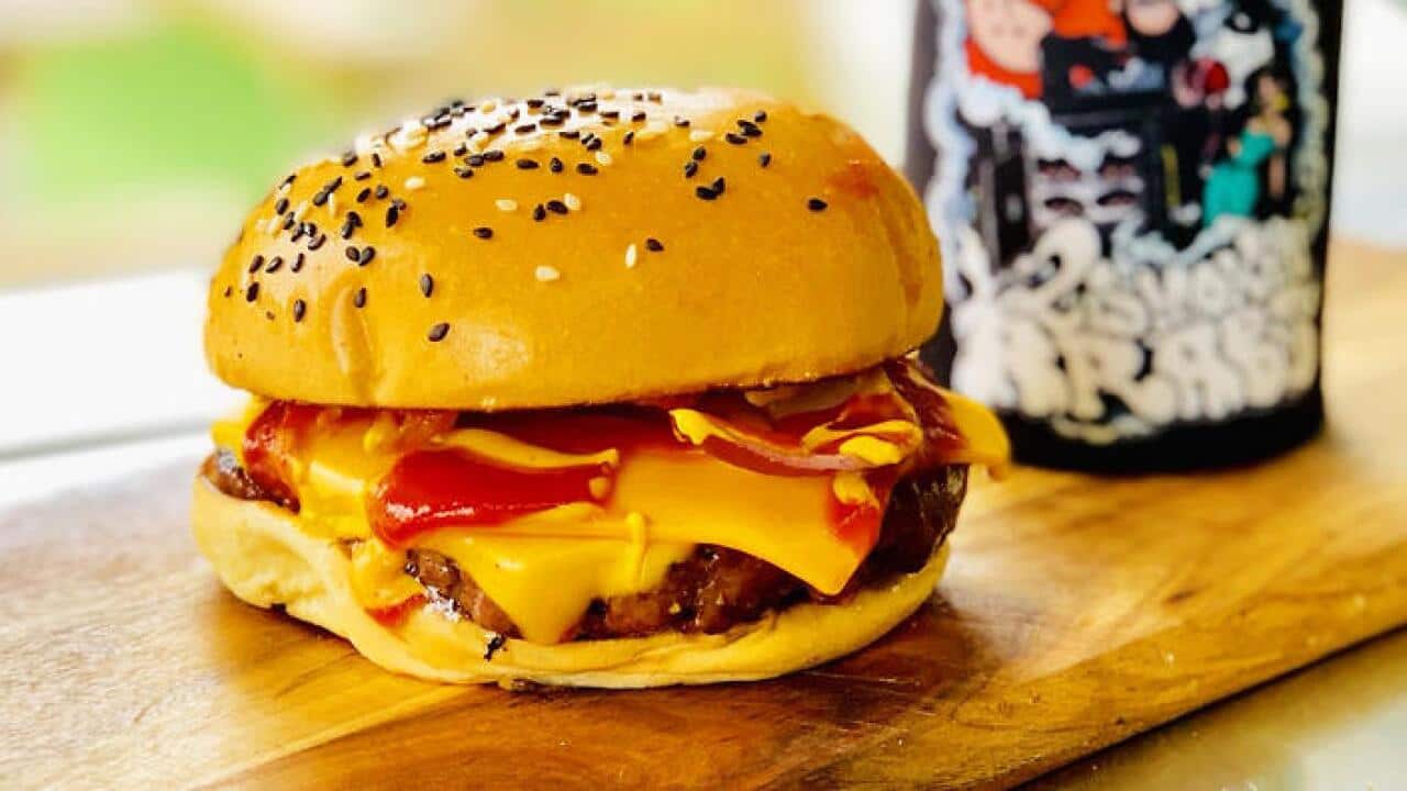 The wagyu cheeseburger from the award-winning 2 Smokin Arabs. (2 Smokin Arabs)